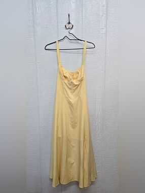 NWT Medium Yellow Slip Dress with Spaghetti Straps